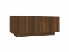 Vidaxl meuble tv chêne marron 100x35x40 cm bois d'ingénierie