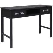 Vidaxl - Table console Noir 110x45x76 cm Bois Noir