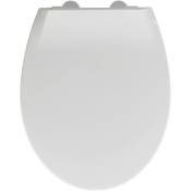 WENKO Abattant WC avec réducteur intégré Syros, abattant WC avec reducteur wc enfant, frein de chute, duroplast antibactérien, 37x44 cm, blanc