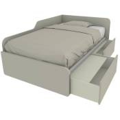 1264C - Canapé-lit de forme simple 120x190 avec tiroirs