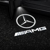 2 paquets Mercedes-benz classe c voiture spéciale spéciale W204 C180 C200 C260 C300 lumières de bienvenue modifiées lumières de porte Led - Crea