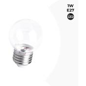 Ampoule led E27 S14 Transparente 1W - Blanc Chaud