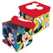 Arditex - Tabouret de rangement cube- Disney Mickey