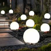 Boule lumineuse solaire 10 cm boule lumineuse solaire jardin LED décoration de jardin boule solaire pour extérieur petit, durée d'éclairage environ