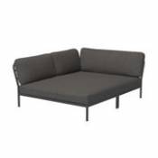 Canapé droit Level Cozy / Assise profonde - Angle gauche - L 173,5 x P 139 cm - Houe gris en tissu