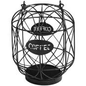 Capsule de Café Panier de Rangement Porte-Tasse Tasse Support de Dosette de Café Organisateur de Stockage pour Comptoir Bar à Café Noir