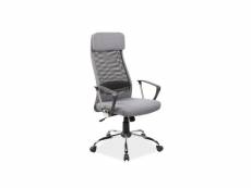 Chaise de bureau à roulettes - q345 - 62 x 49 x 118 cm - gris