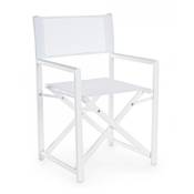 Chaise pliante blanche pour jardin et maison - 48 x