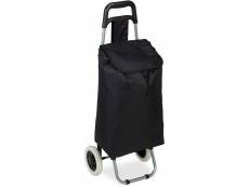 Chariot de courses pliable sac amovible 28 litres caddie pour achats roulettes noir helloshop26 13_0000707_3