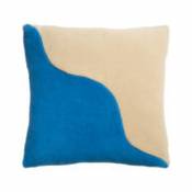 Coussin Wavy / 40 x 40 cm - & klevering bleu en tissu