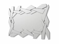 Dekoarte e029 - miroirs muraux modernes | grands miroirs rectangulaires argent | 1 pièce 110x80cm E029