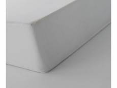 Drap housse 100% coton blanc des vosges 90 x 190 (1 pers) blanc coton bdv