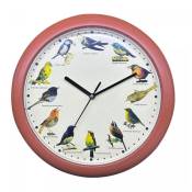 Herzberg - Horloge chant d'oiseau Bois HG03701 - Marron