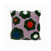Housse de coussin en laine 45 x 45 cm Green Flower - Colortherapis