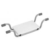 Iperbriko - Siège en aluminium pour baignoire Blanc - Argent 74x23x h18 cm