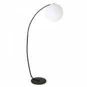 Lampadaire arche polyéthylène noir - Gris FoncéCouleur de la lampe mode (off) : BlancCouleur de la lampe