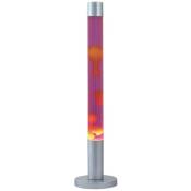 Lampadaire Dovce Lavalampe orange / violet / argent verre métallique Ø18,5cm h: 76cm avec commutateur intégré
