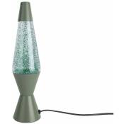 Lampe à poser pailletées Glitter - Diamètre 10 Hauteur 37 cm - Vert