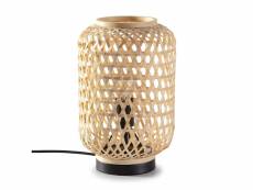 Lampe à poser yuna en bambou, diamètre 22,5 cm