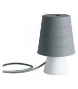 Lampe de table Drum 1 ampoule Silicone Gris