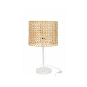 Lampe Roma Bambou Metal Naturel/Blanc 51 cm - l 30