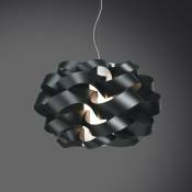 Linea Zero - Lampe à suspension une lumière CLOUD Noir diamètre 28x h18 cm
