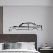 M3 E30 - décoration murale en métal - Silhouette de voiture, Œuvre d'Art Iconique rétro et pour la Décoration d'Intérieur de vos murs - 80CM - Noir