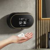 Merkmak - Distributeur automatique de savon sous forme de mousse, affichage de l'heure et de la temperature chargement usb Induction du corps humain