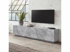 Meuble tv 4 portes 2 pièces design moderne ping low l concrete AHD Amazing Home Design