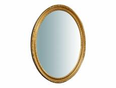 Miroir, long miroir mural ovale, à accrocher au mur, horizontal et vertical, shabby chic, salle de bain, chambre, cadre finition or antique, grand, lo