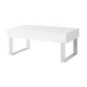 Mobilier1 - Table basse Providence B136, Blanc + Blanc