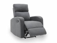 Mona - fauteuil en tissu gris relax