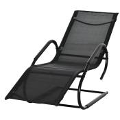 Outsunny Chaise longue transat bain de soleil design