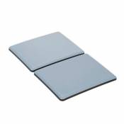 Patin auto-adhésifs Diall 100 x 80 mm x 2 blanc + gris/bleu