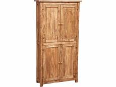 Petit cabinet en bois massif de tilleul structure blanche patinée l68 x pr25 x h130 cm