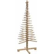 Sapin de Noël en bois articulé - Longueur 66 x Profondeur