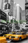 Sticker Frigo Taxi New York 60x90cm SF018 (FOND BLANC)