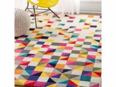 Tapis chambre detru boutik multicolore 80 x 150 cm tapis de salon moderne design par unamourdetapis