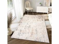 Tapiso tapis salon chambre hera moderne beige crème gris rayé résistant 80x150 TY86B SHRNIK CREAM 0,80*1,50 HERA HBV