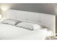 Tête de lit en simili-cuir coloris blanc -longueur 160 x profondeur 3 x hauteur 50 cm