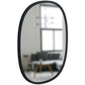 Umbra - Miroir ovale 45,7 x 61 cm Hub - Noir
