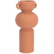 Vase avec anse en céramique 11.5 x 25.5 cm - Orange