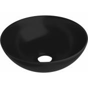 Vidaxl - Lavabo de salle de bain Céramique Noir mat Rond Noir mat