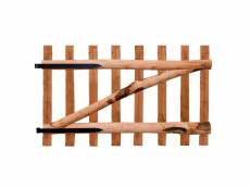Vidaxl portillon de clôture bois de noisetier imprégné 100x60 cm 142594