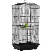 Wyctin - Hofuton Cage à Oiseaux Perruche Cage pour Calopsitte Elégante Inséparable Perruche Ondulée Canaris 46 x 36 x 92 cm Noir