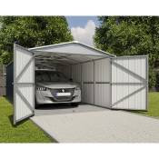 Abri Garage métal gris Yardmaster 20,72 m² + kit d'ancrage - Gris
