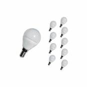 Ampoule E14 LED 4W 220V G45 240° (Pack de 10) - Blanc Froid 6000k - 8000k - SILUMEN