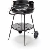 Barbecue charbon de bois Cleverly 68x51x81 cm avec structure en acier noir