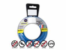Bobine fil électrique 4mm câble bleu 50mts sans halogène