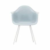 Chaise DAX - Eames Plastic Armchair / (1950) - Pieds blancs - Vitra gris en plastique